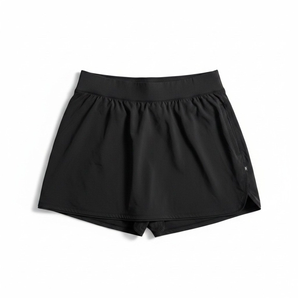 Lands' End 16W Black Skort Womens Athleisure Casual Activewear‎ Shorts Skirt